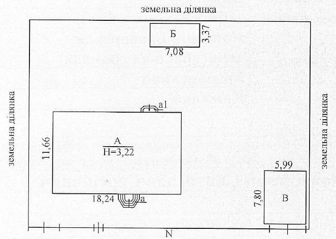 Схема земельної ділянки в технічному паспорті